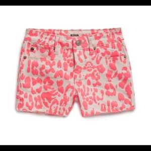 Hudson Leopard Print Denim Shorts